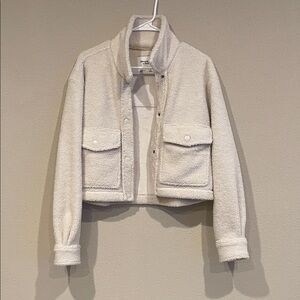 Abercrombie & Fitch Beige Fleece Jacket